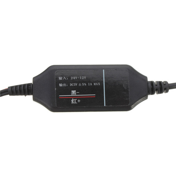 brand new 12v to 5v hard wire power adapter cable cord jack for car dvr dash camera black
