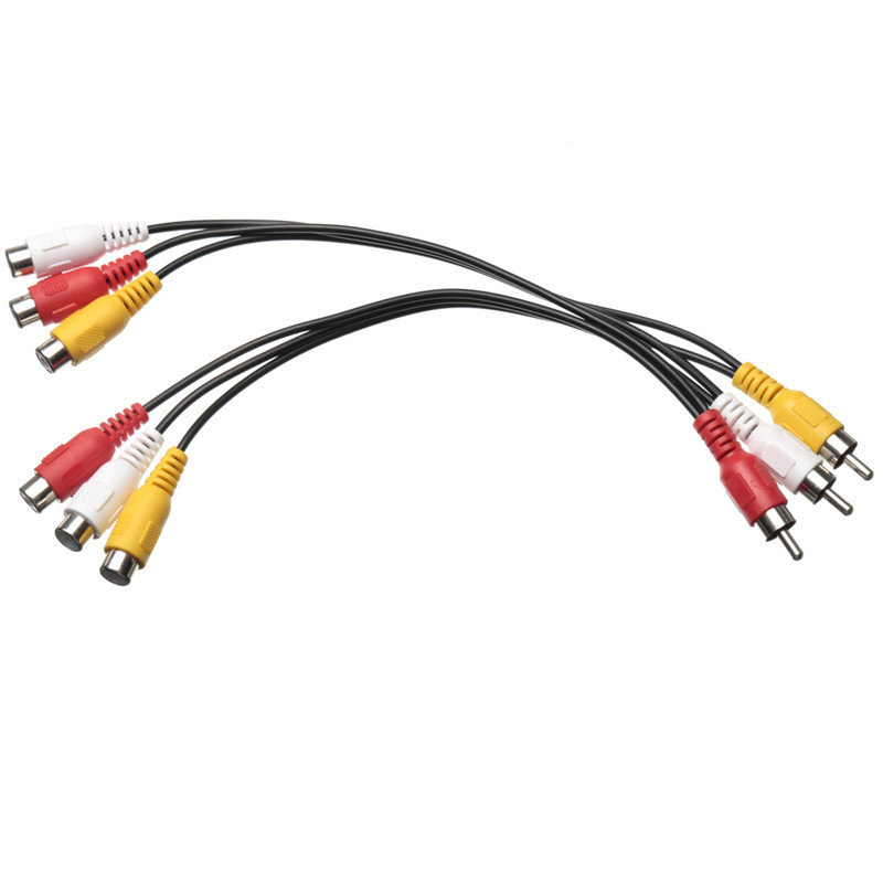 brand new 1pcs 3 rca male to 6 rca female audio tv dvd video adapter av cable brand new 1pcs 3 rca male to 6 rca female audio tv dvd video adapter av cable