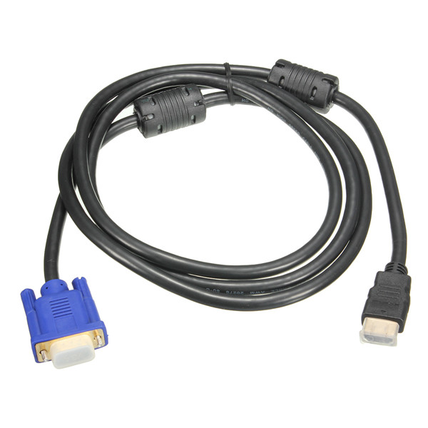brand new 1pcs 6ft 1.8m hdmi to vga cable male to male video adapter for hdtv pc laptop hdmi kabel cabo adapter