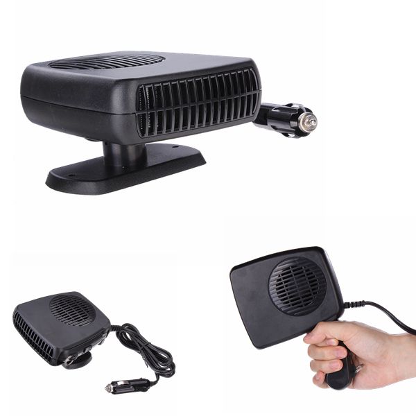 brand new 2 in 1 & cold 12v car auto vehicle portable ceramic heater heating cooling fan defroster black