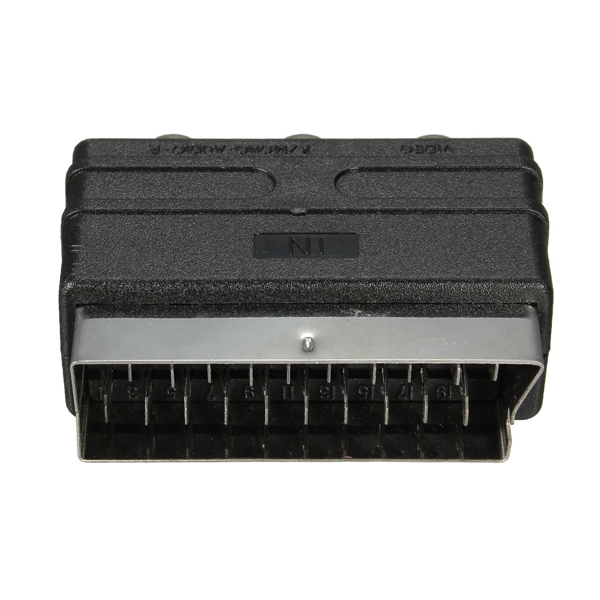 brand new 20 pins scart male plug to 3 rca female av tv audio video adaptor converter in
