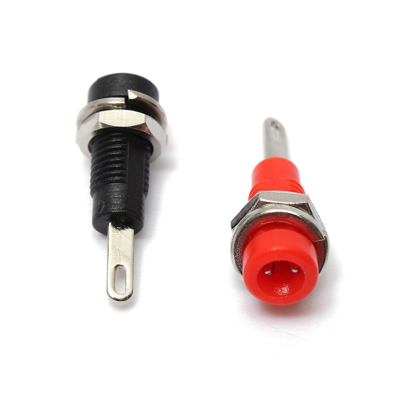 brand new 2mm banana socket binding post panel for speaker amplifier test probes black+red excellent quality