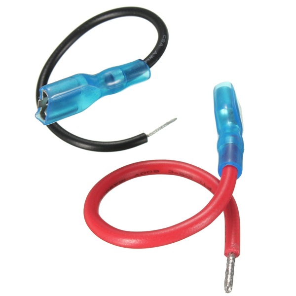 brand new 2pcs fully insulated 6.35mm female spade connector terminals pvc with cable