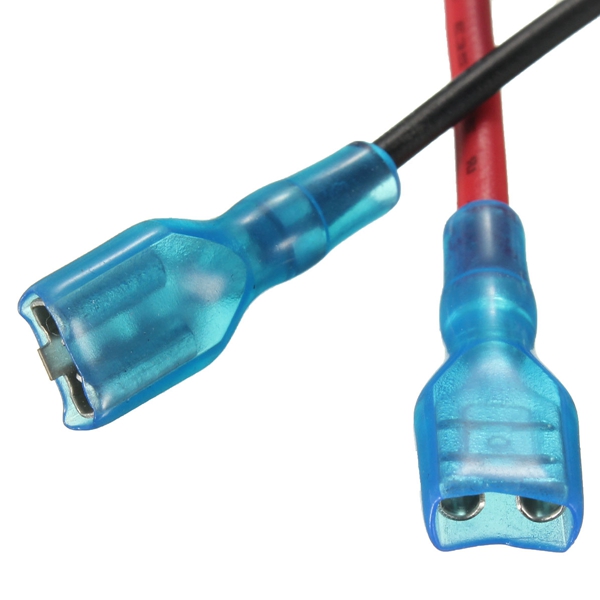 brand new 2pcs fully insulated 6.35mm female spade connector terminals pvc with cable