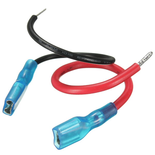 brand new 2pcs fully insulated 6.35mm female spade connector terminals pvc with cable