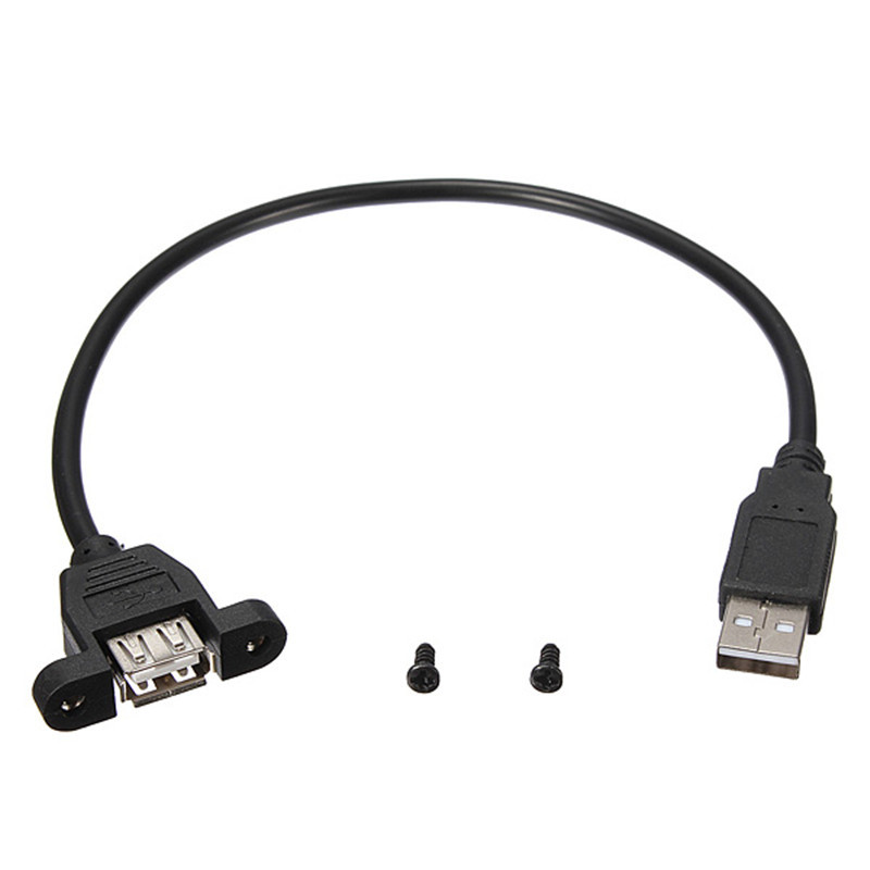 brand new 30cm usb 2.0 a male to usb a female panel mount extension adapter cable