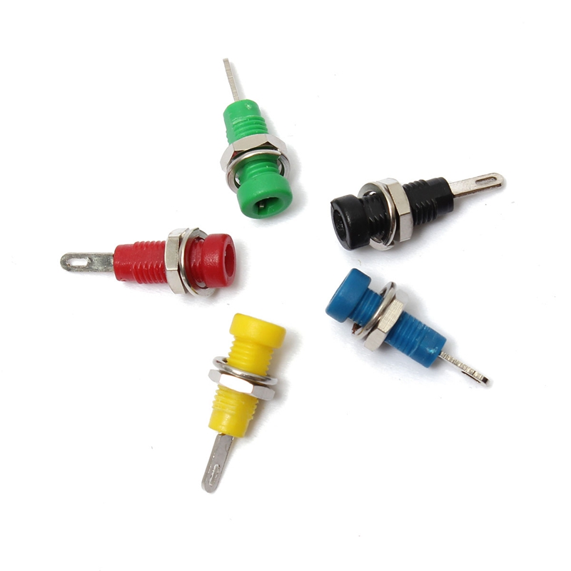 brand new 5 colors 2mm banana socket binding posts panel for speaker amplifier test probes excellent quality brand new 5 colors 2mm banana socket binding posts panel for speaker amplifier test probes excellent quality
