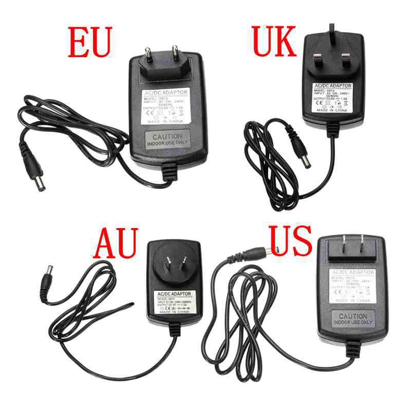 brand new ac / dc 9v 1.5a 5.5x2.1mm power supply adapter chargers us / uk / eu / au plug brand new ac / dc 9v 1.5a 5.5x2.1mm power supply adapter chargers us / uk / eu / au plug