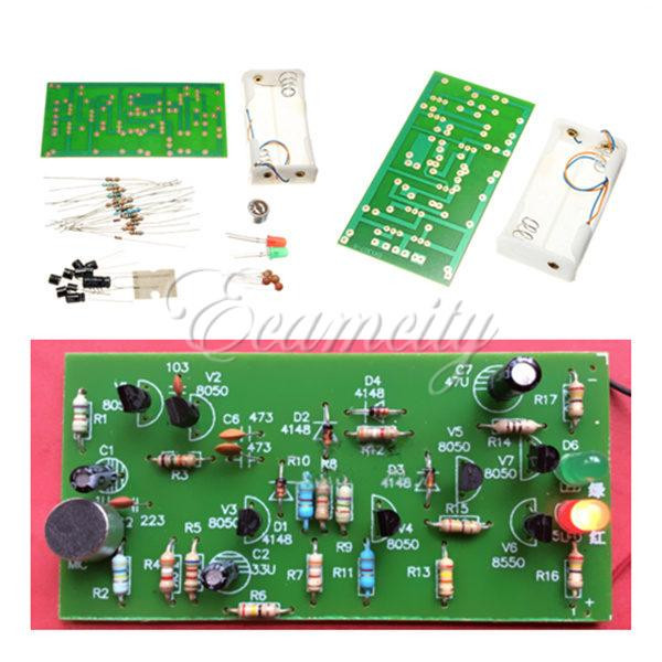 brand new clap switch suite electronic production diy kits red green led display circuit