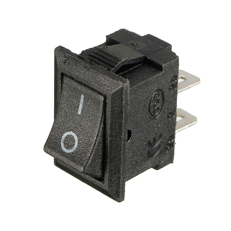 brand new portable precision fine 20pcs 250v 3a mini boat rocker switch spst on-off 2-pin black/red plastic button