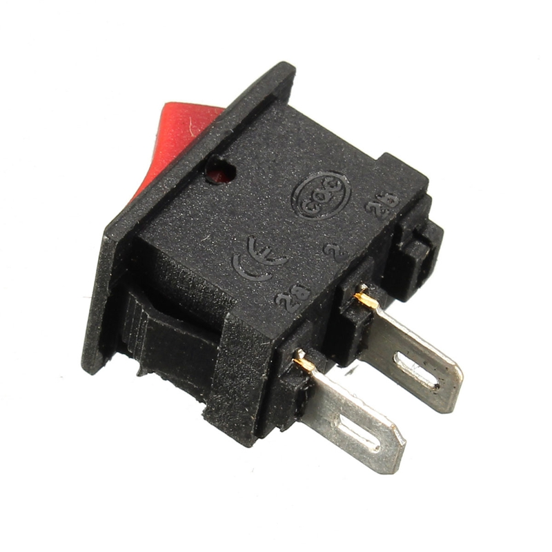 brand new portable precision fine 20pcs 250v 3a mini boat rocker switch spst on-off 2-pin black/red plastic button