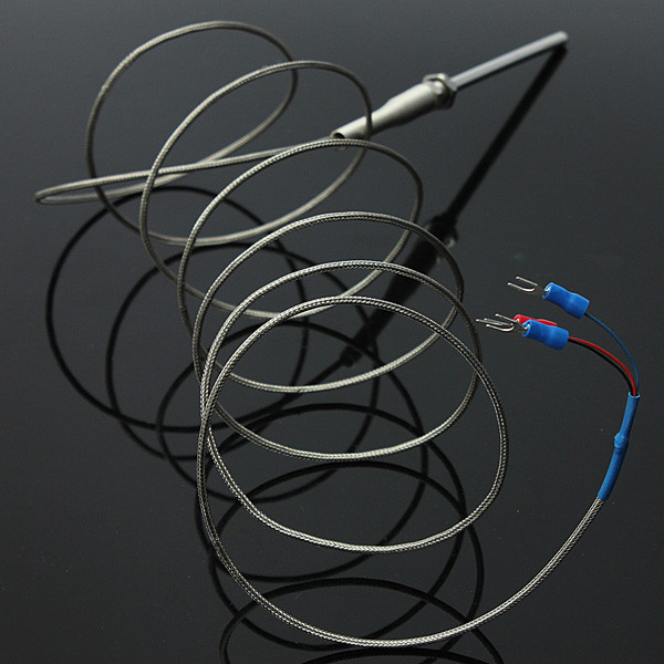 brand new pt100 2m rtd cable stainless probe 98mm 3 wires temperature sensor -50 c to + 400 c