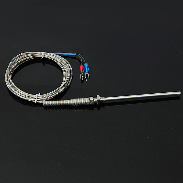 brand new pt100 2m rtd cable stainless probe 98mm 3 wires temperature sensor -50 c to + 400 c
