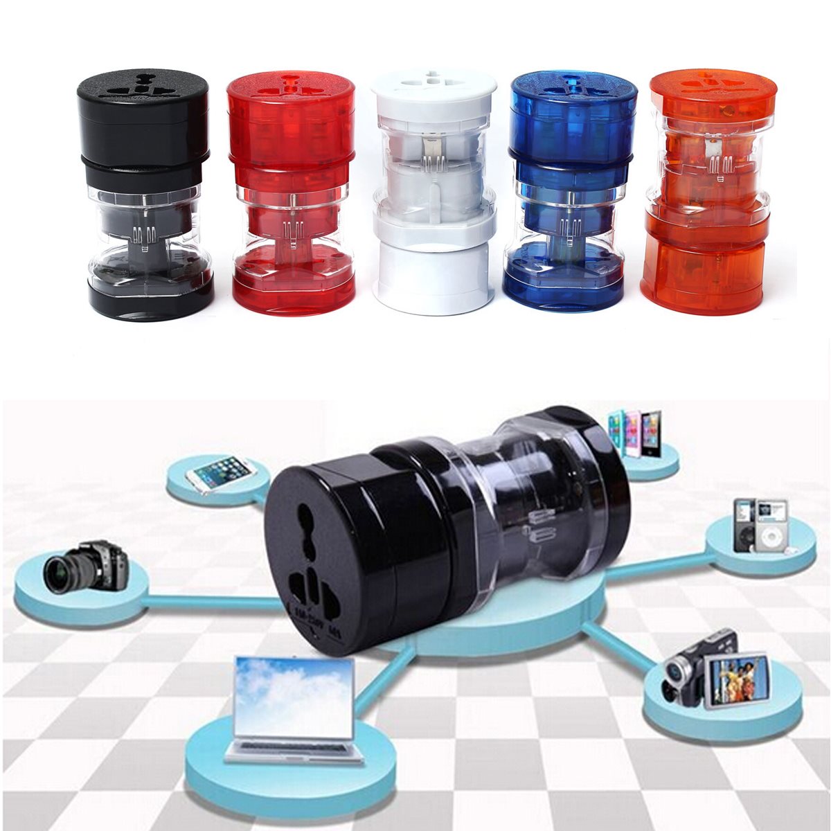 brand new universal world wide multi-fonction travel plug adapter converter uk/us/au/eu brand new universal world wide multi-fonction travel plug adapter converter uk/us/au/eu