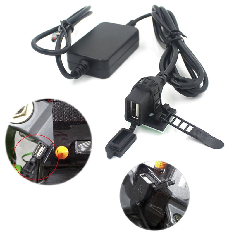 brand new usb powerport 12v 2.1a dual charger for smartphone for iphone android gps motorcycle