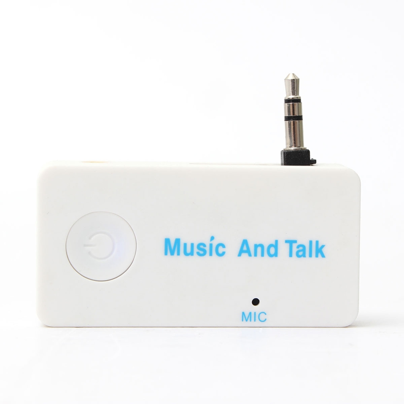 brand new white wireless bluetooth a2dp 3.5mm stereo hifi audio dongle adapter receiver top