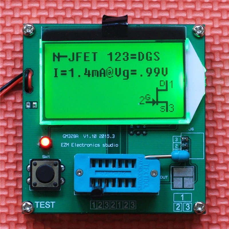 brandnew all in 1 gm328 lcd display component tester transistor esr meter cymometer square wave generator
