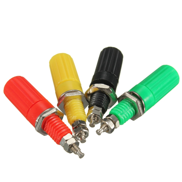 colorful new arrvial!!!n 4pcs 4color amplifier terminal binding post speaker banana plug jack connector excellent quality colorful new arrvial!!!n 4pcs 4color amplifier terminal binding post speaker banana plug jack connector excellent quality