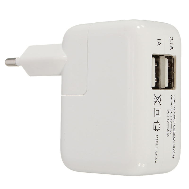 eu plug dual usb 5v 2.1a wall charger adapter usb charger travel power 2 usb port for iphone 5s for ipad for galaxy s3 s4 note