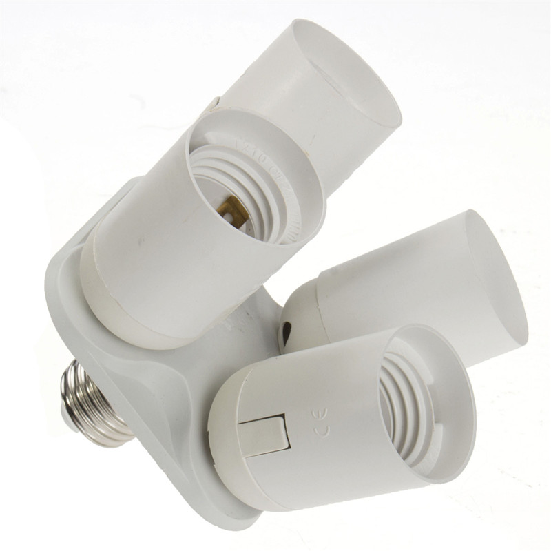 excellent quality 4 in 1 e27 base light lamp bulb socket splitter adapter studio bulb base adapter pography