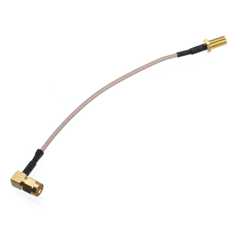excellent quality 5pcs sma female bulkhead to sma male ra plug right angle pigtail cable rg316 15cm