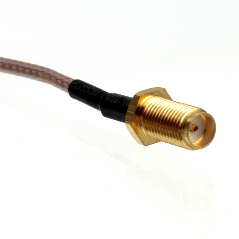 excellent quality 5pcs sma female bulkhead to sma male ra plug right angle pigtail cable rg316 15cm