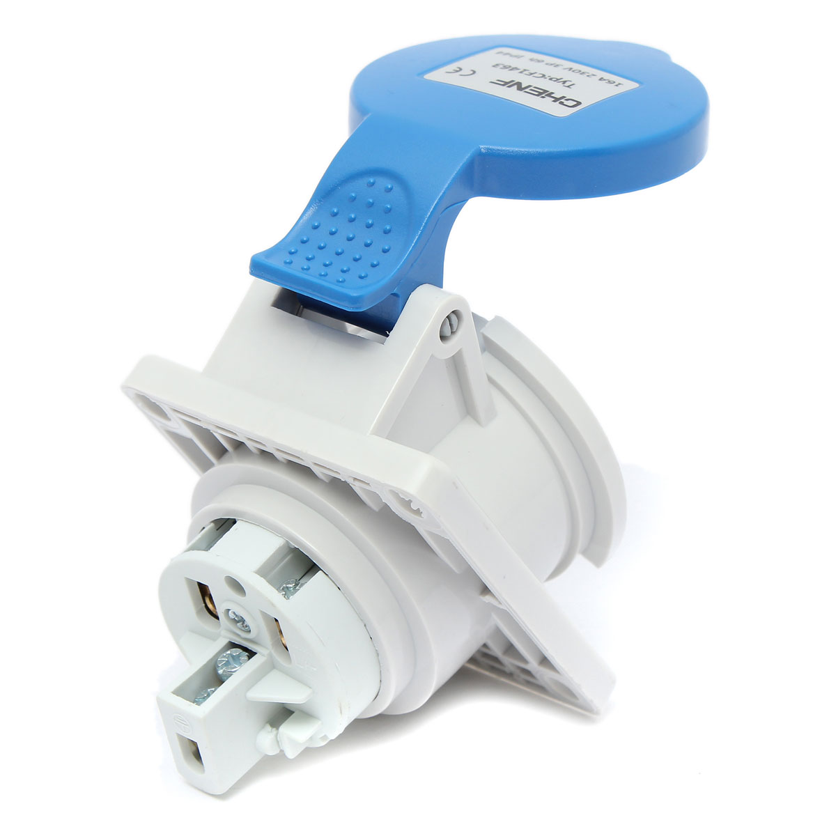 good quality cf1463 16amp waterproof 3 pin socket ip44 230 volts nylon industrial socket 3 phase