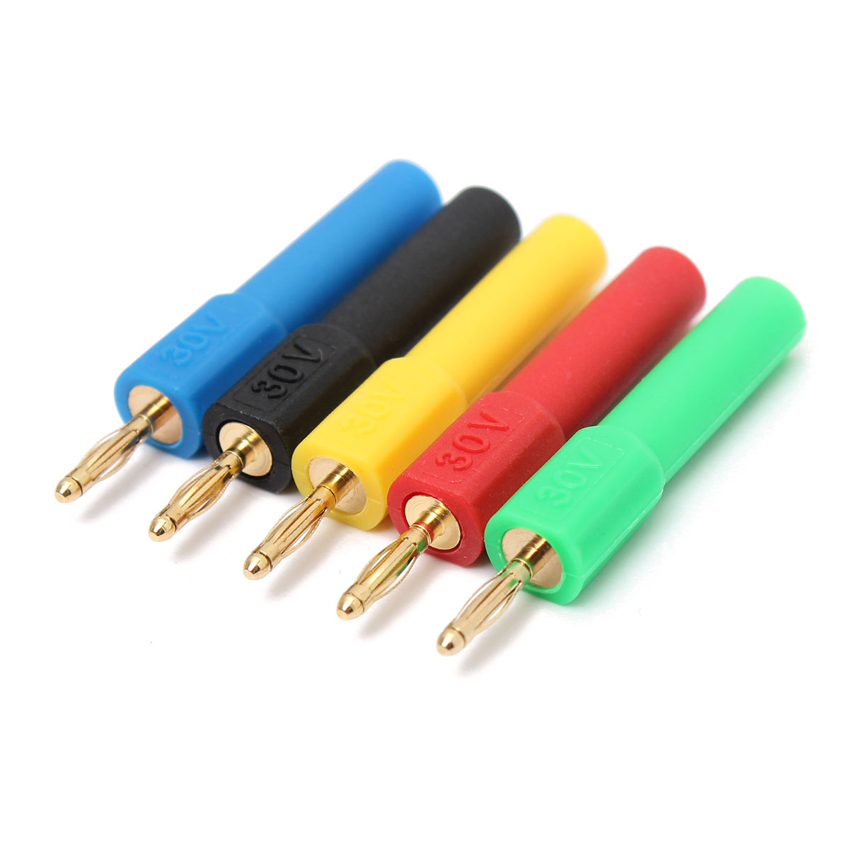 hale!! 5pcs pure copper 2mm to 4mm banana plug jack for speaker test probes connectors excellent quality