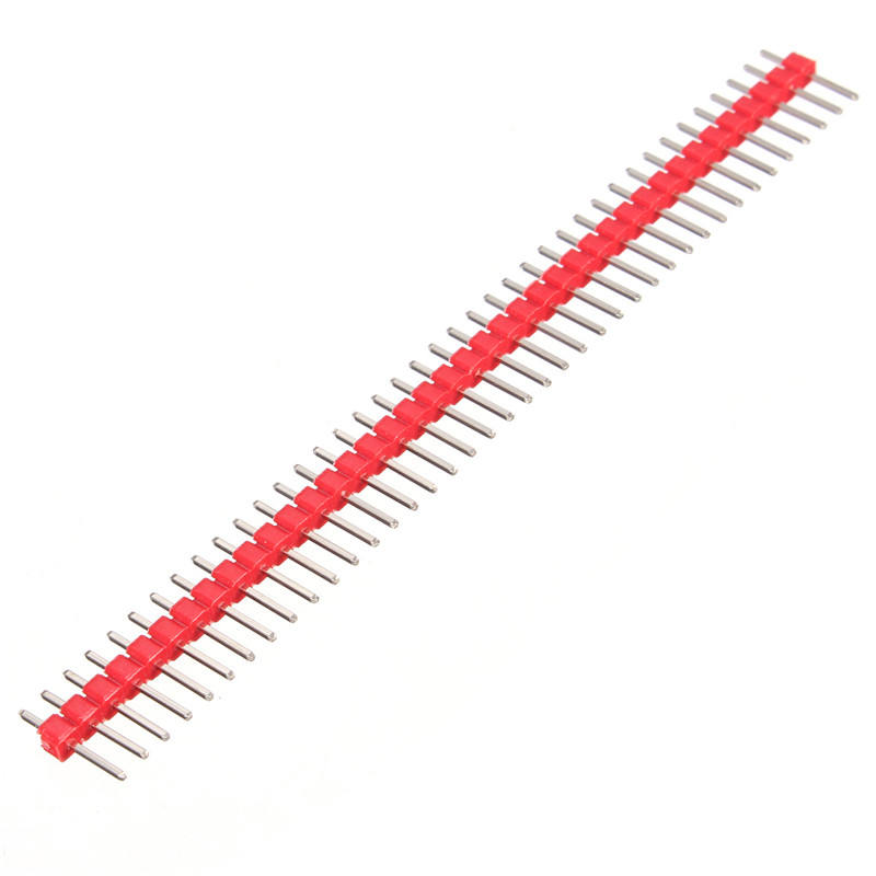 high-end 12pcs multicolor 2.54mm 40pin single row straight male pin header strip 6-color