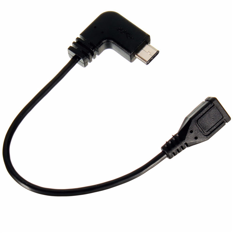 hight quality black 18cm usb3.1 type c male elbow plug to micro usb2.0 female cable angle adapter hight quality black 18cm usb3.1 type c male elbow plug to micro usb2.0 female cable angle adapter