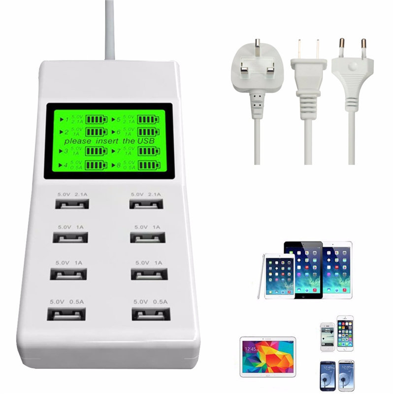 hight quality white 1.5m 8port multiple usb desktop rapid uk/us/eu charger for smartphone tablet dc 5v 9.5a hight quality white 1.5m 8port multiple usb desktop rapid uk/us/eu charger for smartphone tablet dc 5v 9.5a