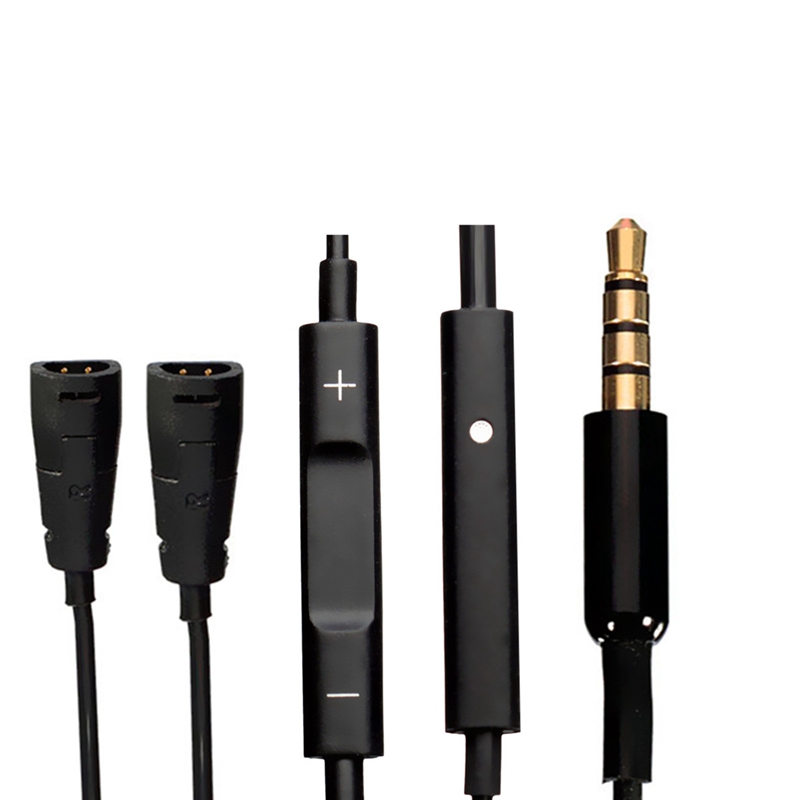 modern design excellent quality replacement cable with remote mic for iphone to sennheiser ie8 ie 80 headphone