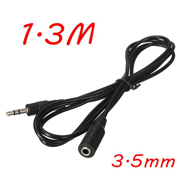 new 1.3 meter 3.5mm jack male to female stereo audio headphone extension cable cord wire new 1.3 meter 3.5mm jack male to female stereo audio headphone extension cable cord wire