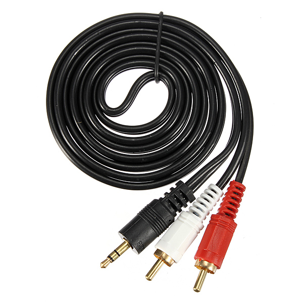 new 1.4m length 3.5mm copper core stereo jack male to 2x phono dual rca male audio y cable for ipod mp3 phone