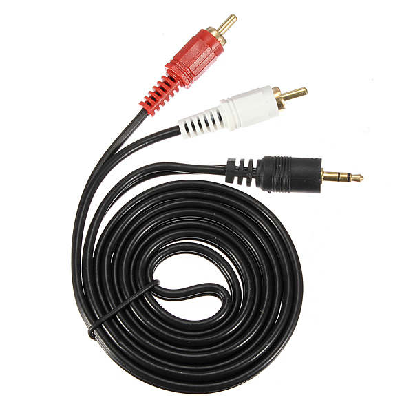 new 1.4m length 3.5mm copper core stereo jack male to 2x phono dual rca male audio y cable for ipod mp3 phone
