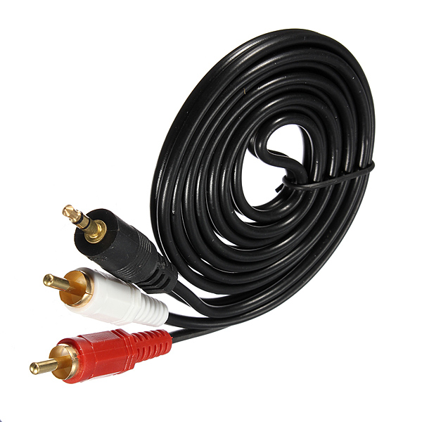 new 1.4m length 3.5mm copper core stereo jack male to 2x phono dual rca male audio y cable for ipod mp3 phone