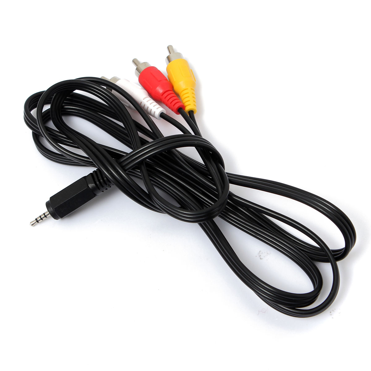 new 1.5 metres 2.5mm jack plug to 3 phono audio video av out cable 4 pole tv lead