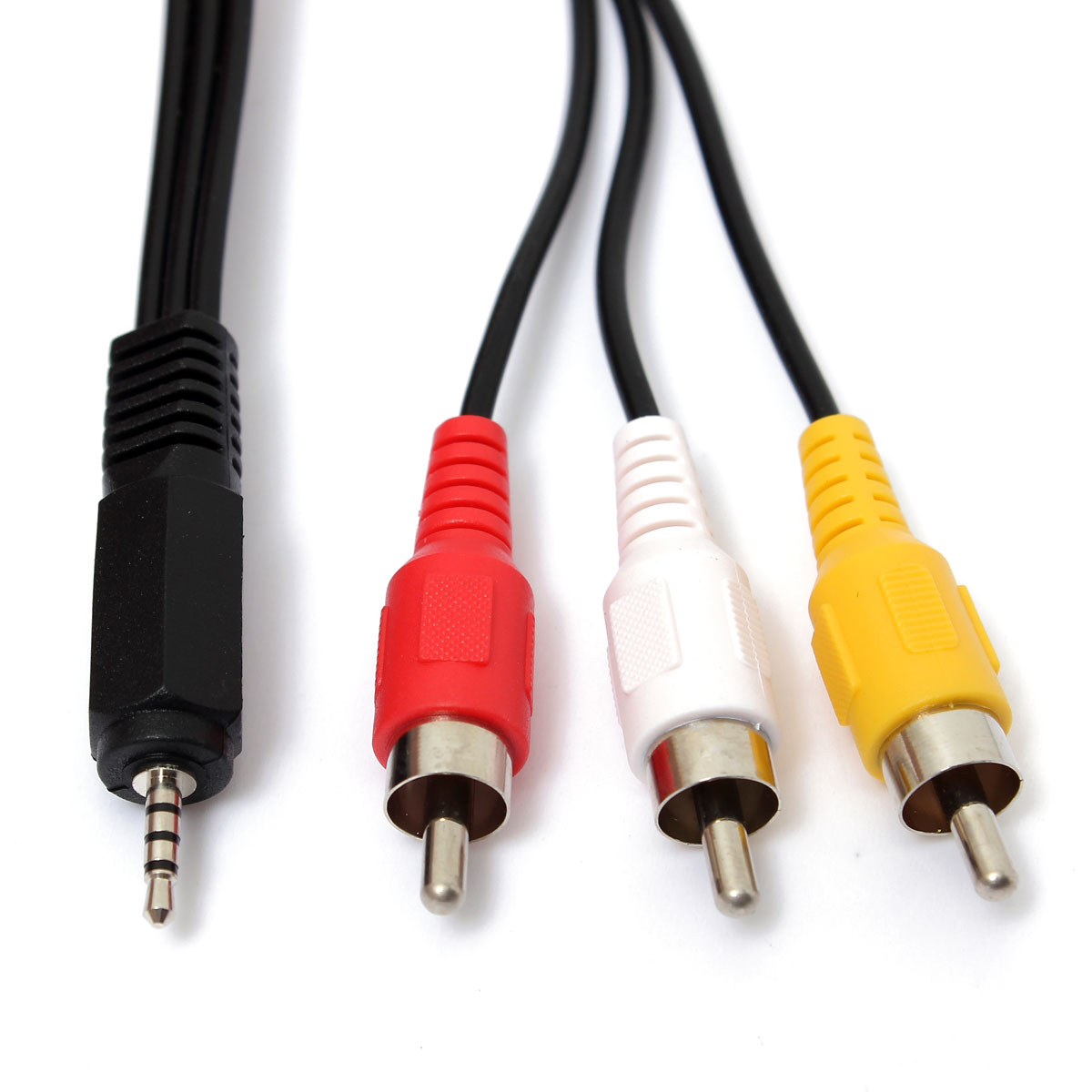 new 1.5 metres 2.5mm jack plug to 3 phono audio video av out cable 4 pole tv lead