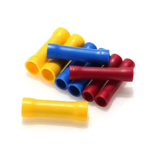 new 100pcs assorted insulated straight wire butt connector electrical crimp terminals