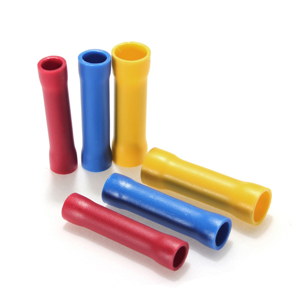new 100pcs assorted insulated straight wire butt connector electrical crimp terminals