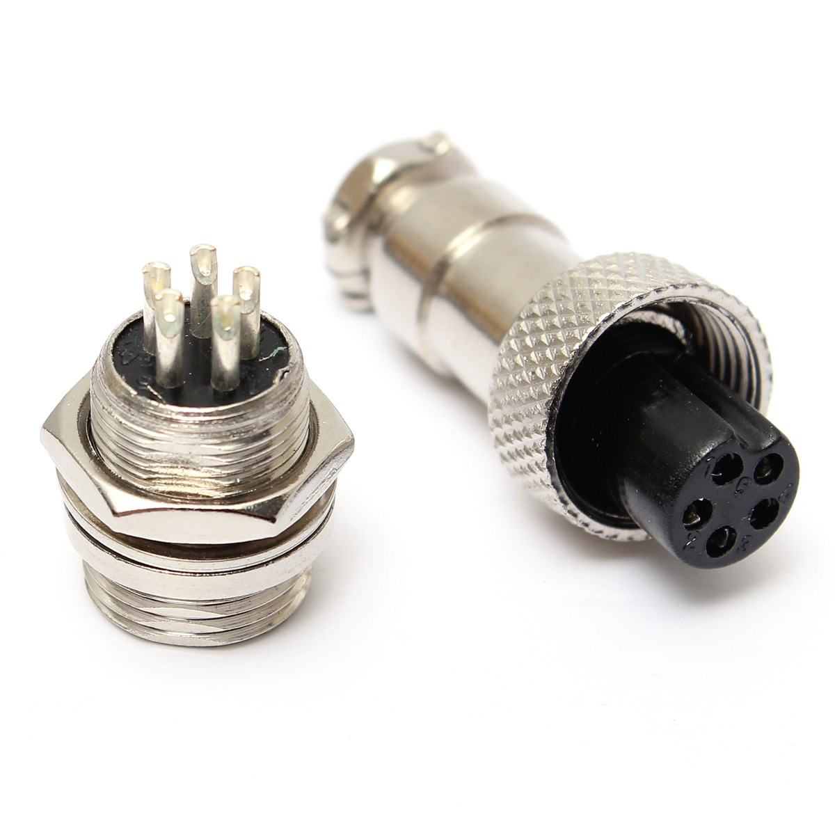 new 2/3/4/5/6 pin 12mm xlr aviation audio male plug female jack cable connector kit
