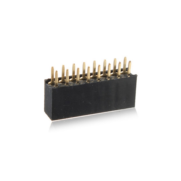 new 2.54mm double row female straight header socket long pin strip 2x8pins