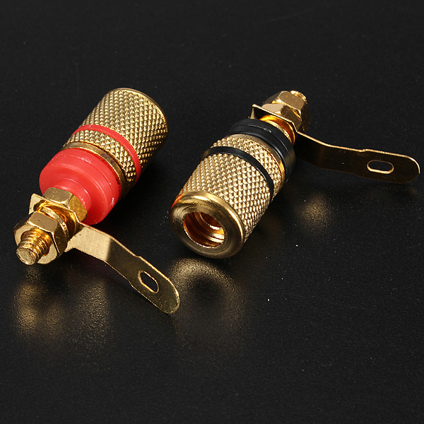 new 2pcs amplifier speaker terminal binding post banana plug socket connector