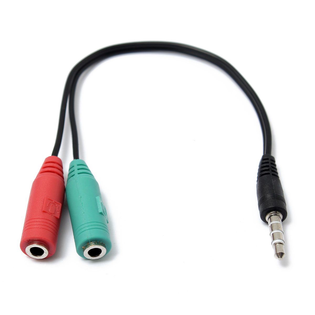 new 3.5mm stereo headphone microphone audio y splitter cable adapter plug jack cord