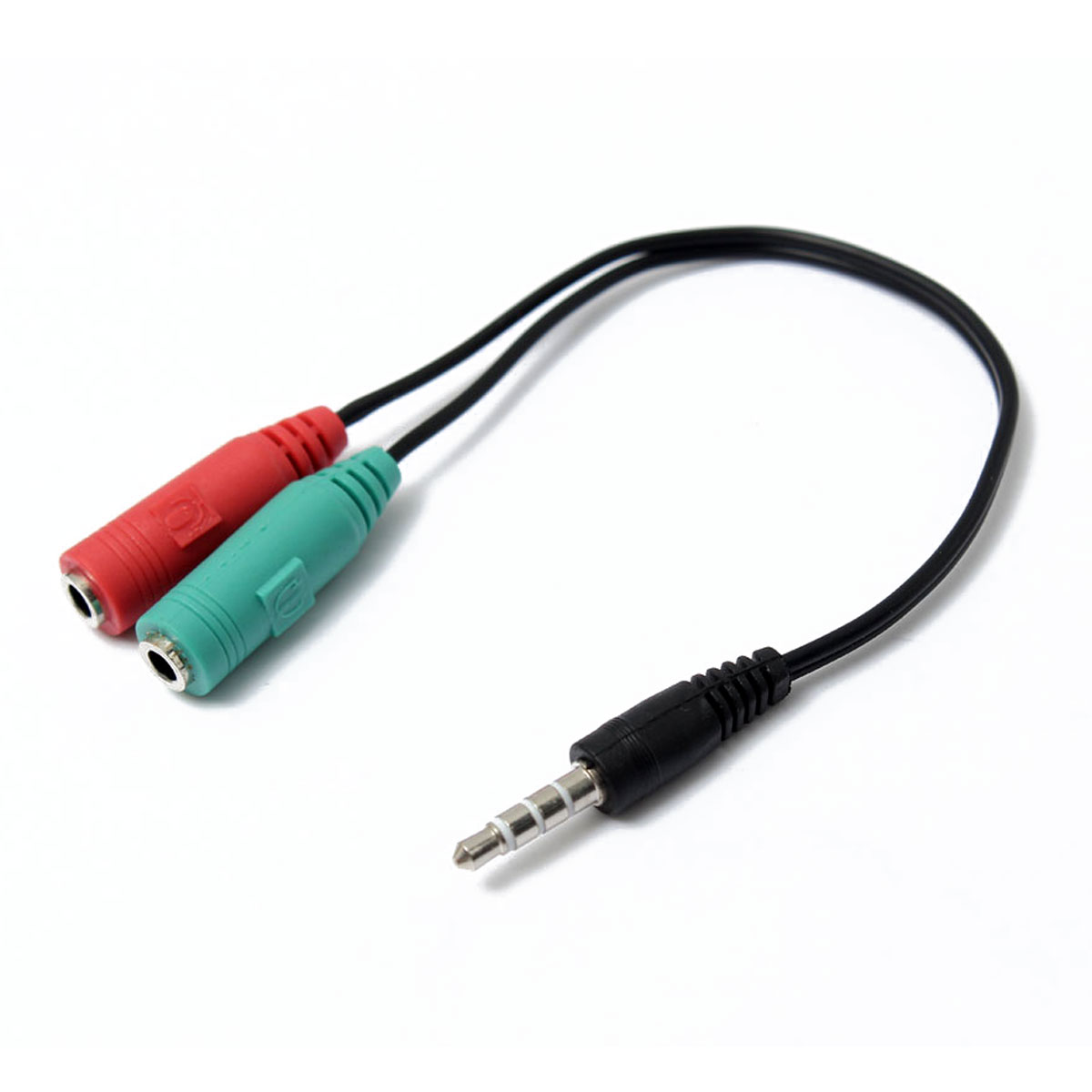 new 3.5mm stereo headphone microphone audio y splitter cable adapter plug jack cord