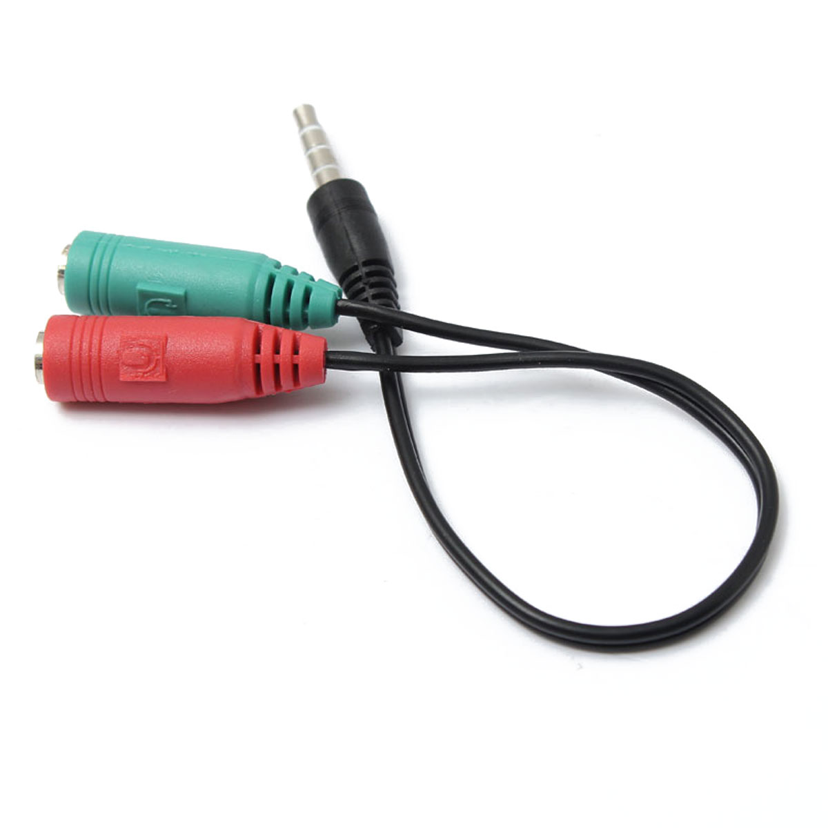 new 3.5mm stereo headphone microphone audio y splitter cable adapter plug jack cord
