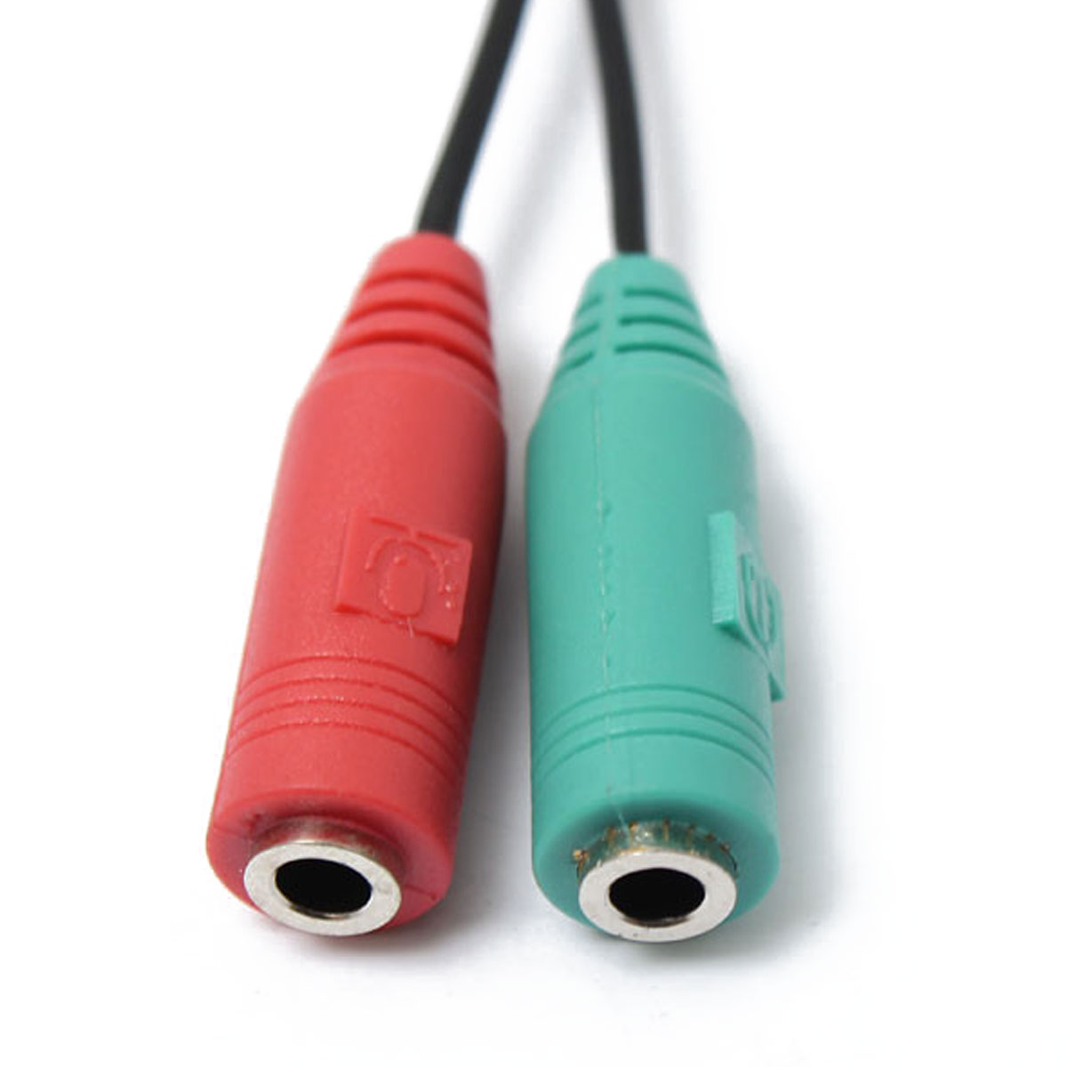 new 3.5mm stereo headphone microphone audio y splitter cable adapter plug jack cord