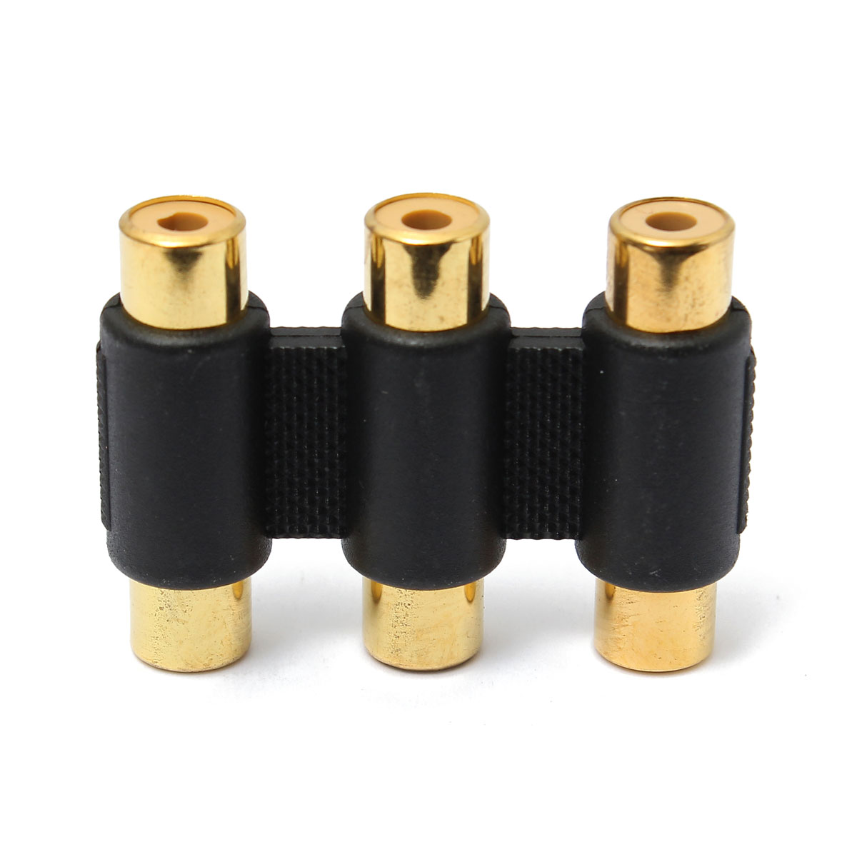 new 3 rca female to female f/f connector gold plated coupler audio video av adapter new 3 rca female to female f/f connector gold plated coupler audio video av adapter