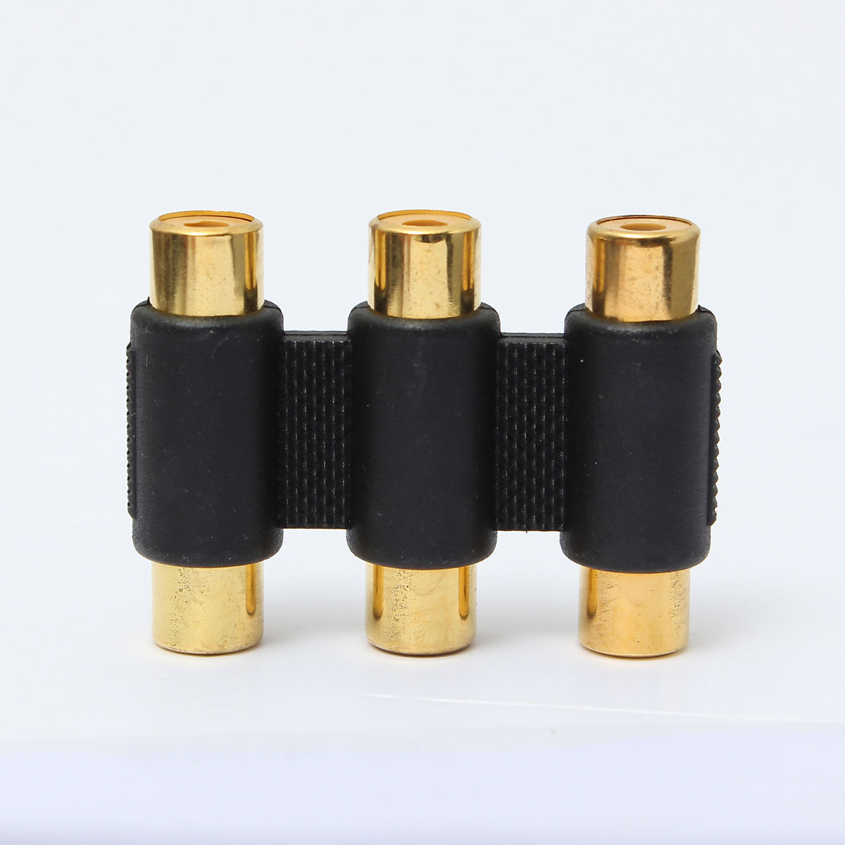 new 3 rca female to female f/f connector gold plated coupler audio video av adapter