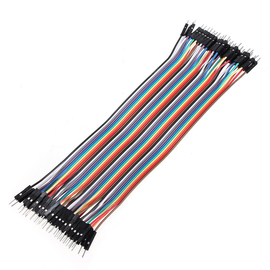 new 40pcs 20cm 1p-1p male to male color dupont line jumper cable wires connector new 40pcs 20cm 1p-1p male to male color dupont line jumper cable wires connector